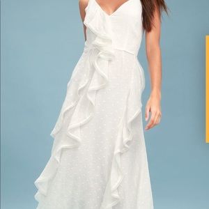 HIDEAWAY WHITE SLEEVELESS MIDI DRESS